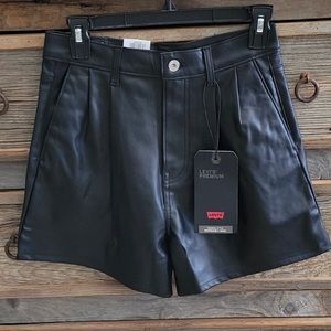 Levi’s faux leather shorts